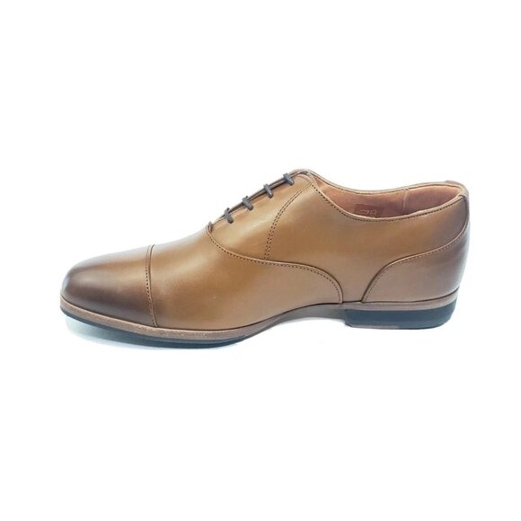 Wolf & Shepherd Closer Oxford Cap Toe Brown 9717 Leather Dress Shoes Mens US 7 P